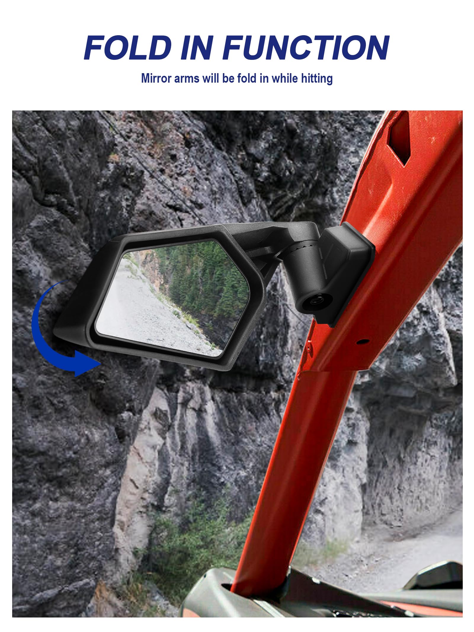 ZIDIYORUO X3 side mirror side view enhances trail awareness on Maverick X3