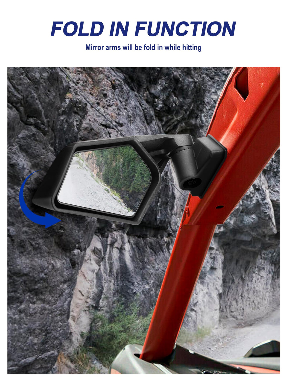 ZIDIYORUO X3 side mirror side view enhances trail awareness on Maverick X3