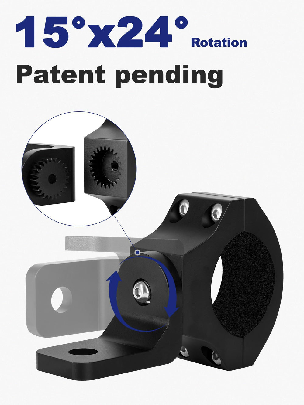 ZIDIYORUO heavy-duty aluminum clamp ensuring secure mounting against impacts
