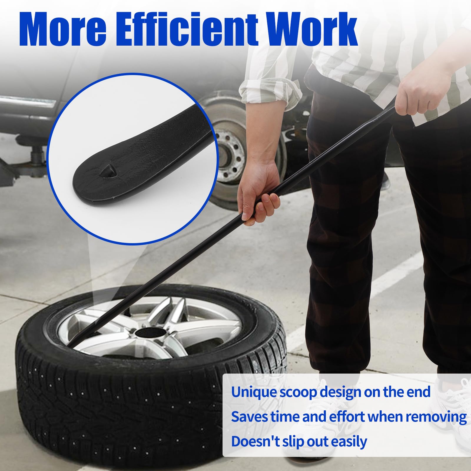 Zihvfzu heat treated black tire iron resists rust during heavy use