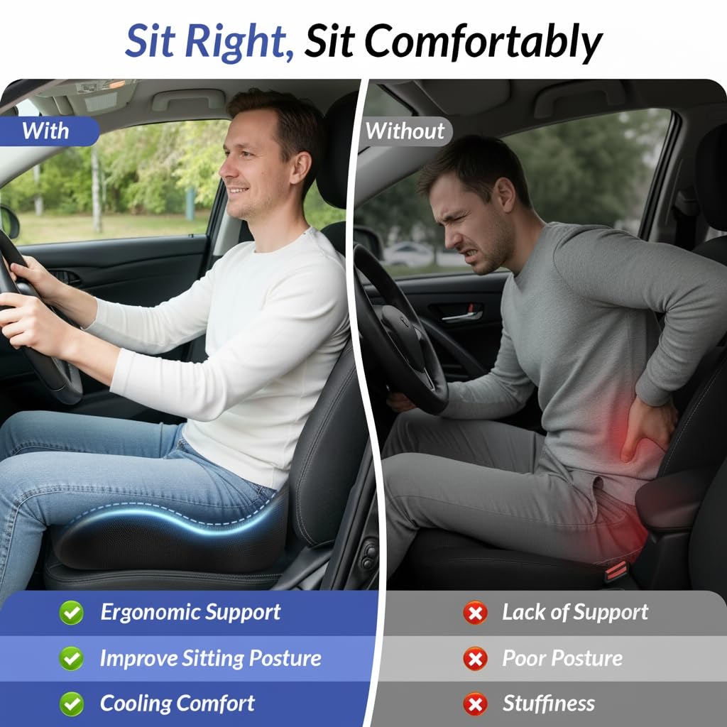 ZIKEE tailbone relief cutout design reduces pressure during drives.