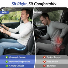 ZIKEE tailbone relief cutout design reduces pressure during drives.