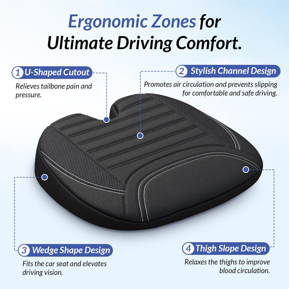 ZIKEE wedge cushion anti-slip bottom stabilizes on seats