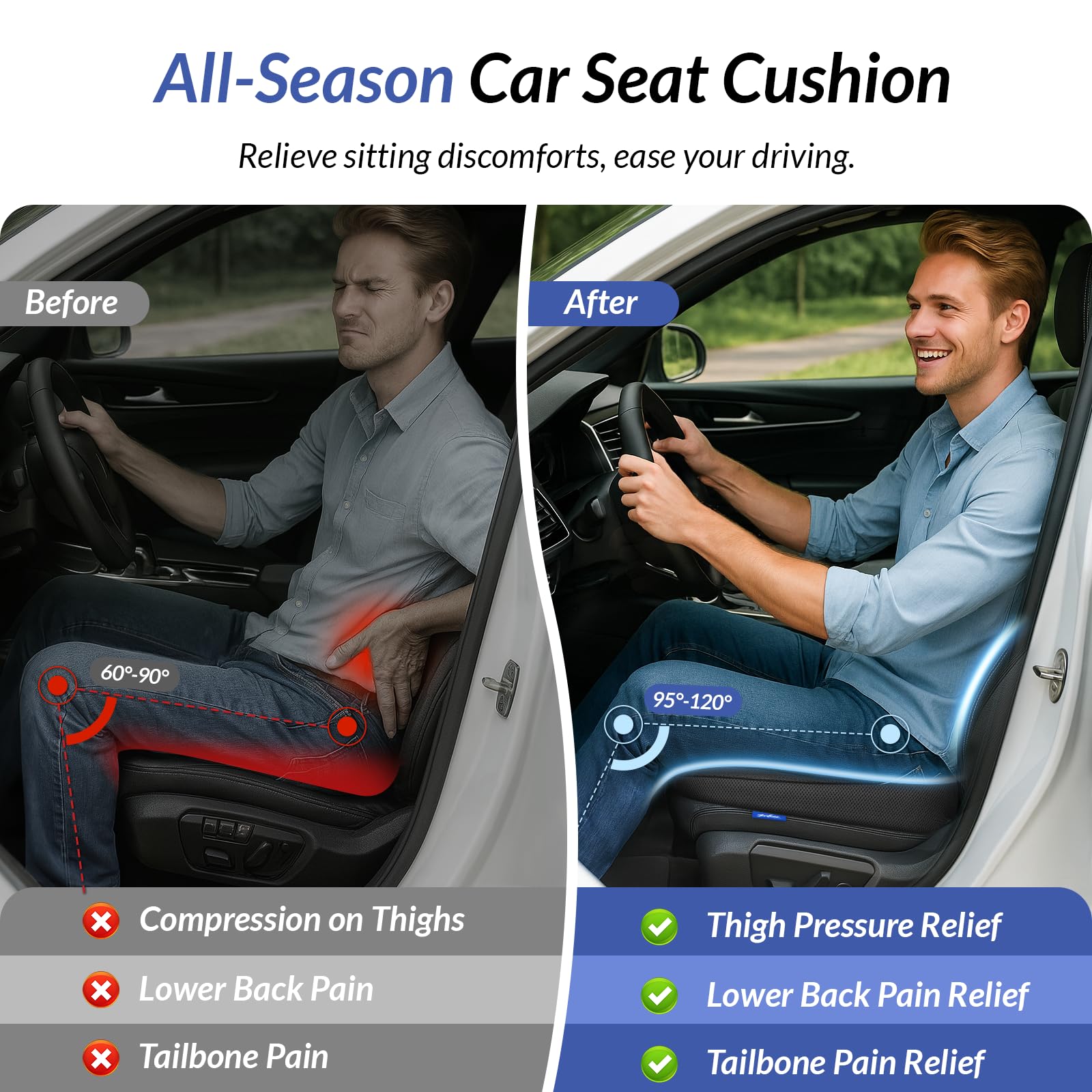 ZIKEE front thigh slope supports comfortable leg posture