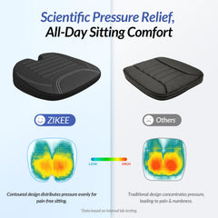 ZIKEE memory foam core contours to user for balanced support