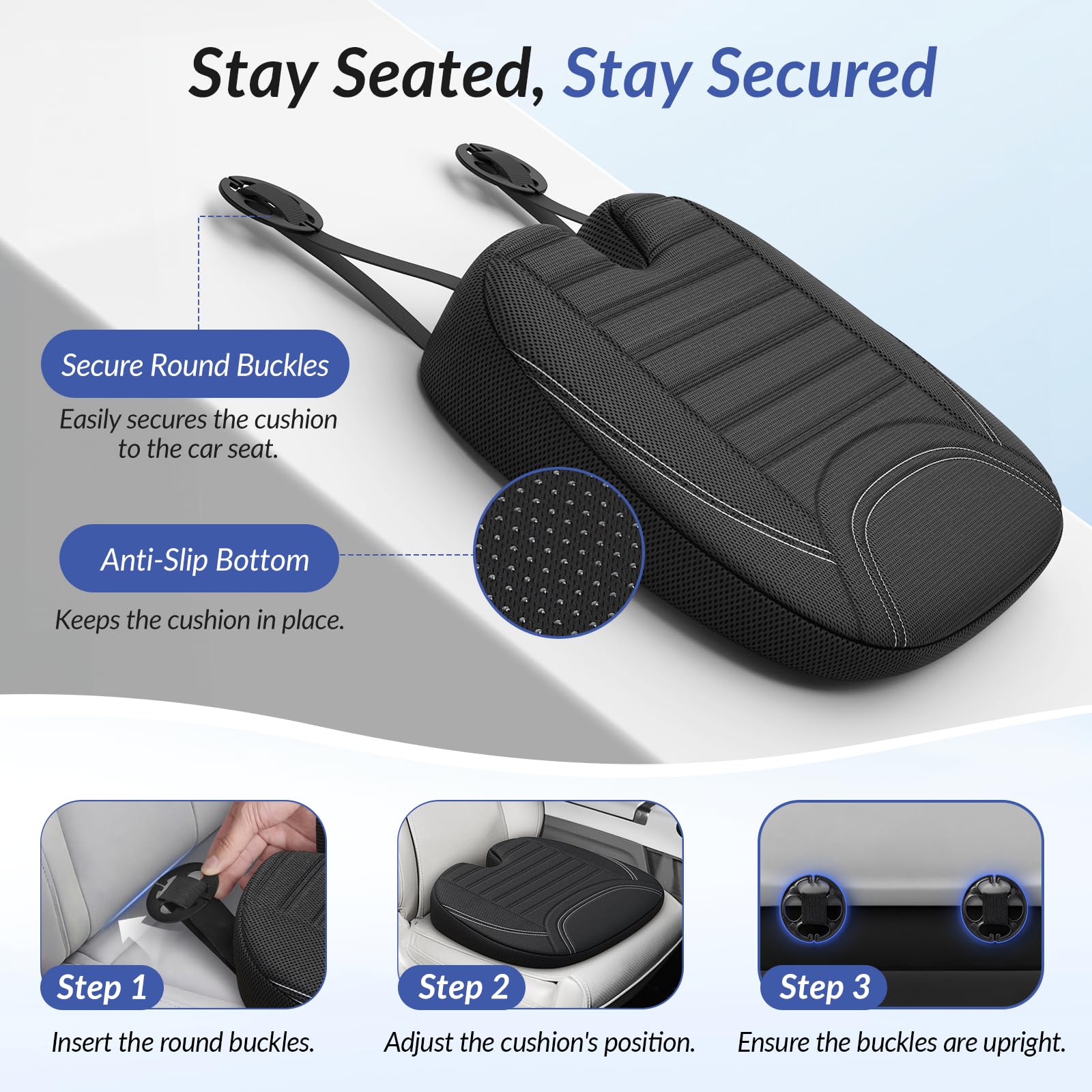 ZIKEE cushion fits most cars, trucks, and SUVs