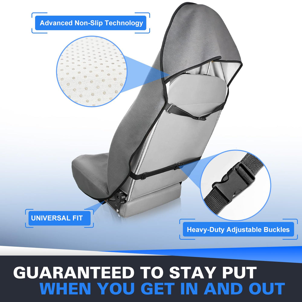 ZIMABLUE anti-slip backing and triple-buckle system keep the cover secure.