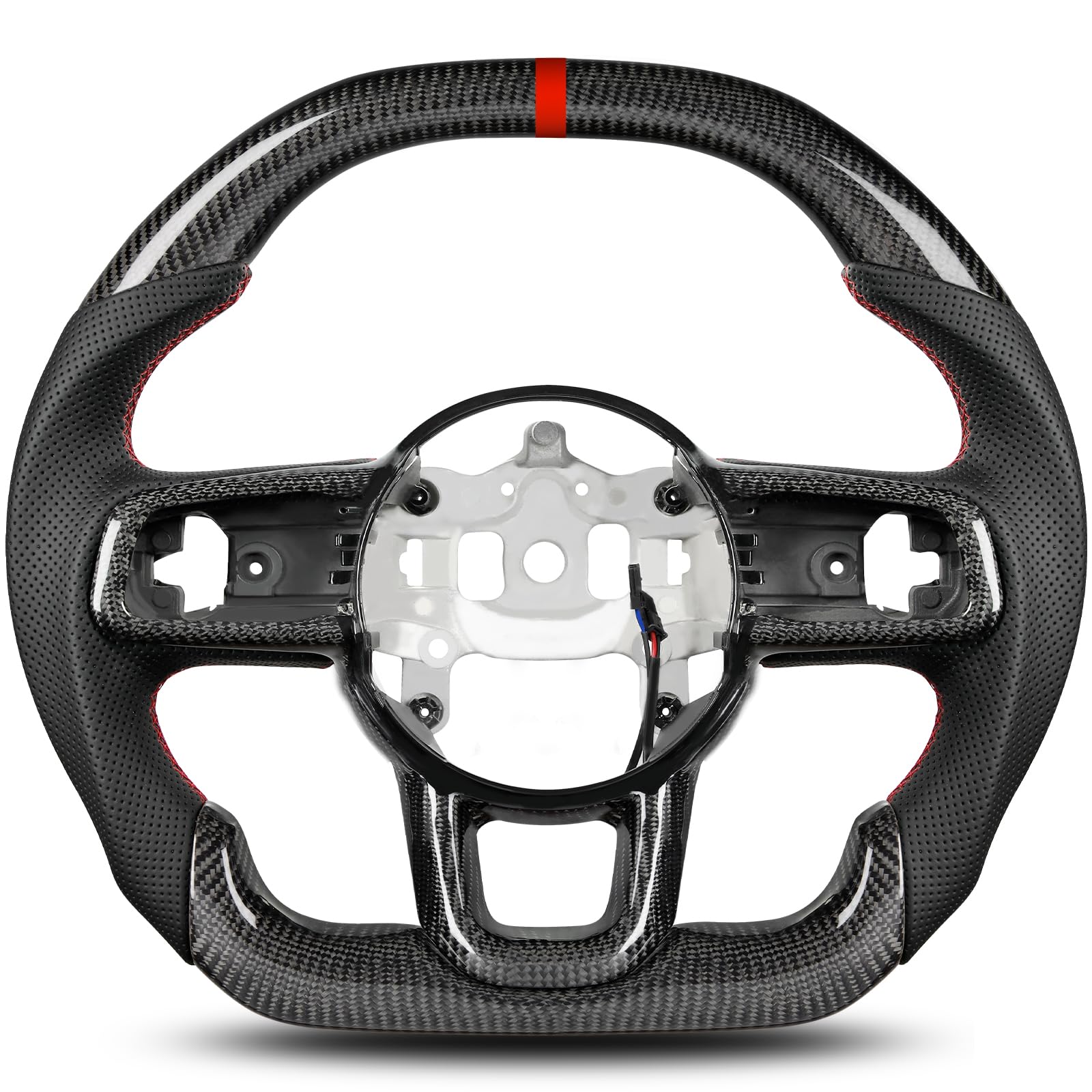 ZIMABLUE carbon fiber steering wheel for Jeep Wrangler JL/JT with enhanced control and sport feel
