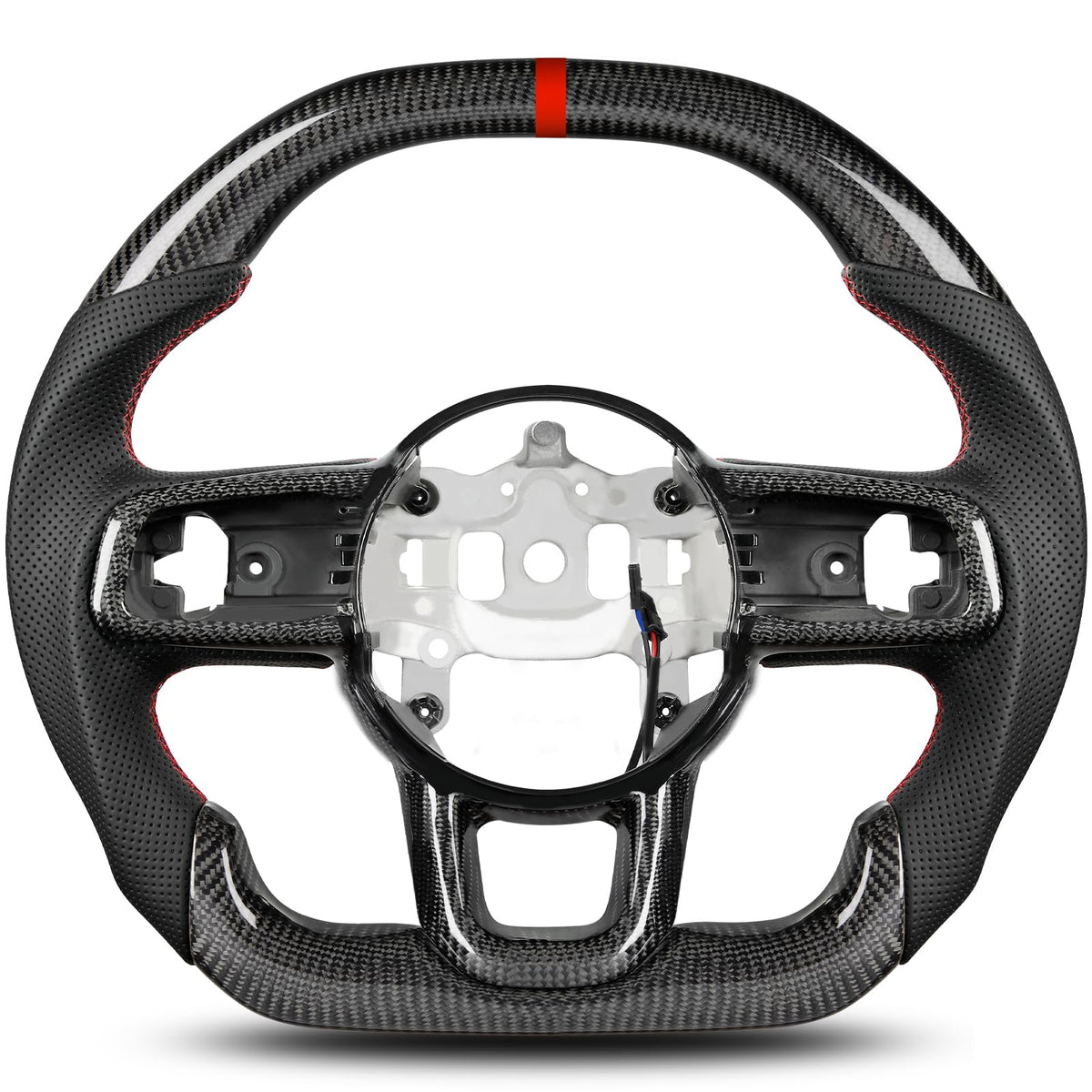 ZIMABLUE carbon fiber steering wheel for Jeep Wrangler JL/JT with enhanced control and sport feel