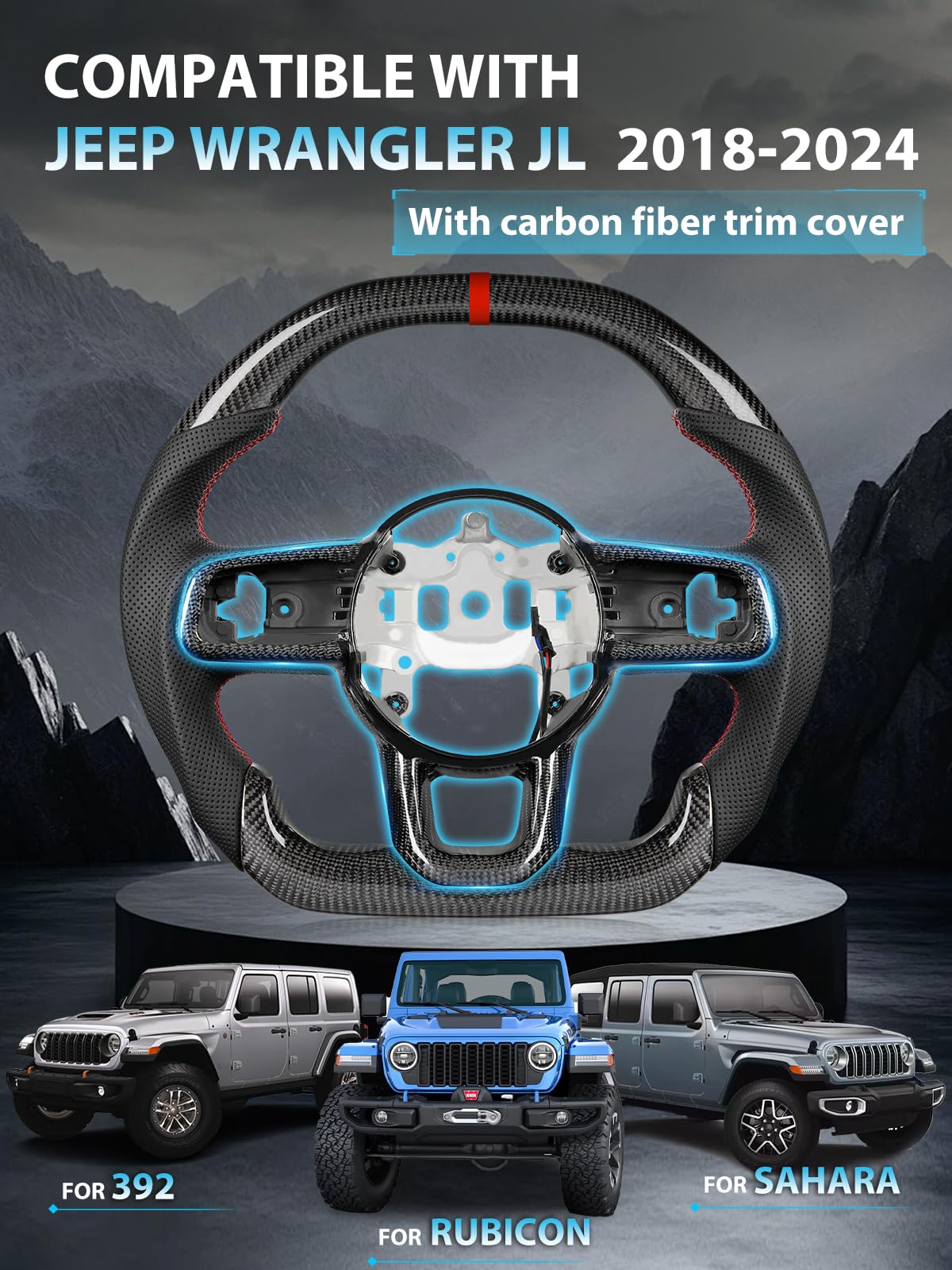 ZIMABLUE flat-top flat-bottom design for extra legroom and handling