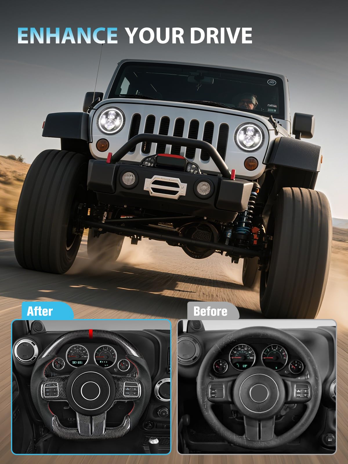 ZIMABLUE precision fitment for Jeep Wrangler JK with no modifications.