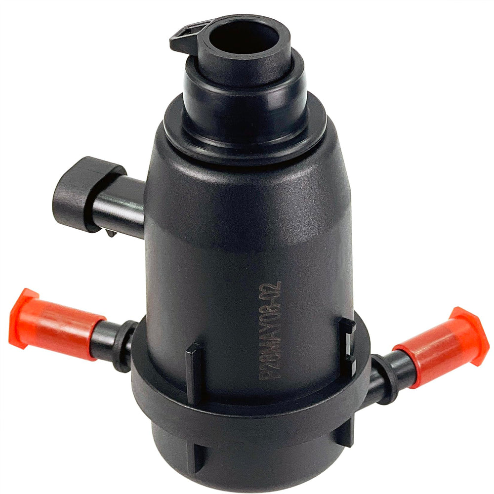 ZIMGLOBAL water-separating assembly on Mercury outboard highlights water removal for reliable runs.