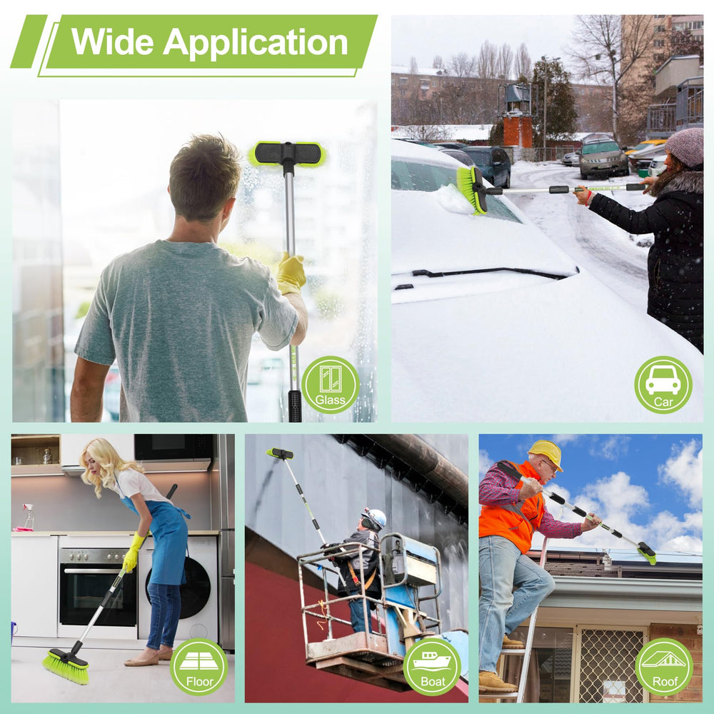 ZimiTeda multi-purpose brush for vehicles, siding, and light snow tasks