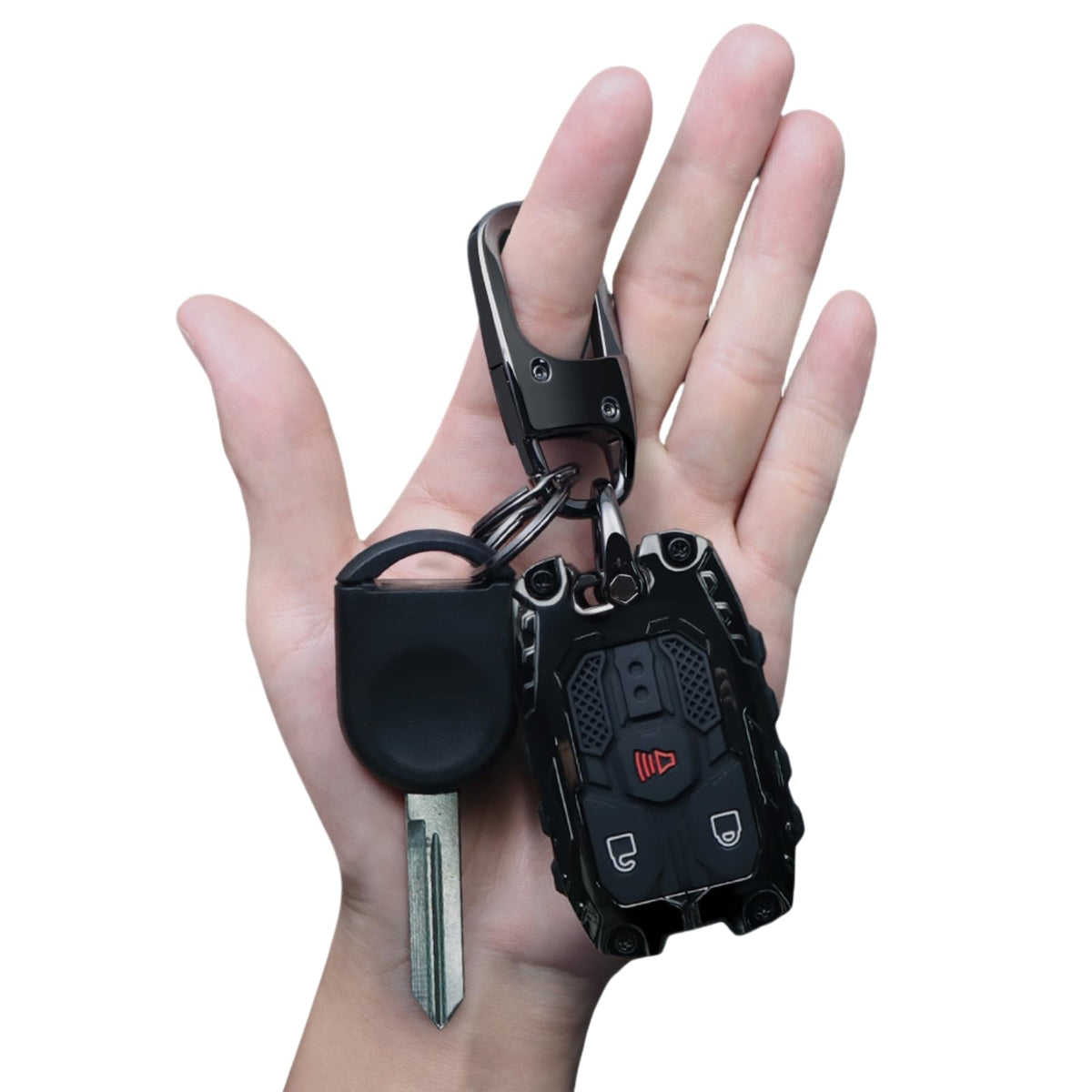 Zincflag key fob cover front view for Ford keys showing premium protection and access to buttons