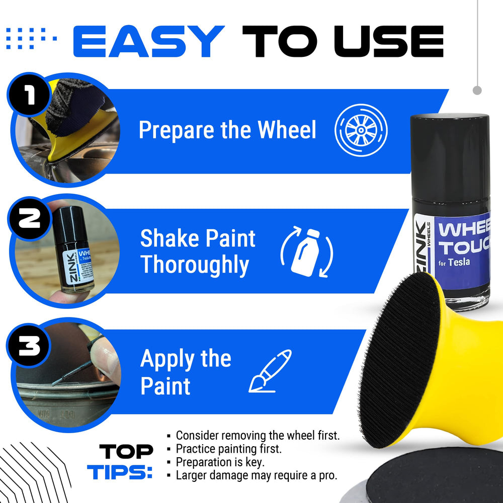 Zink Wheels step-by-step guide enables confident DIY rim touch-ups.