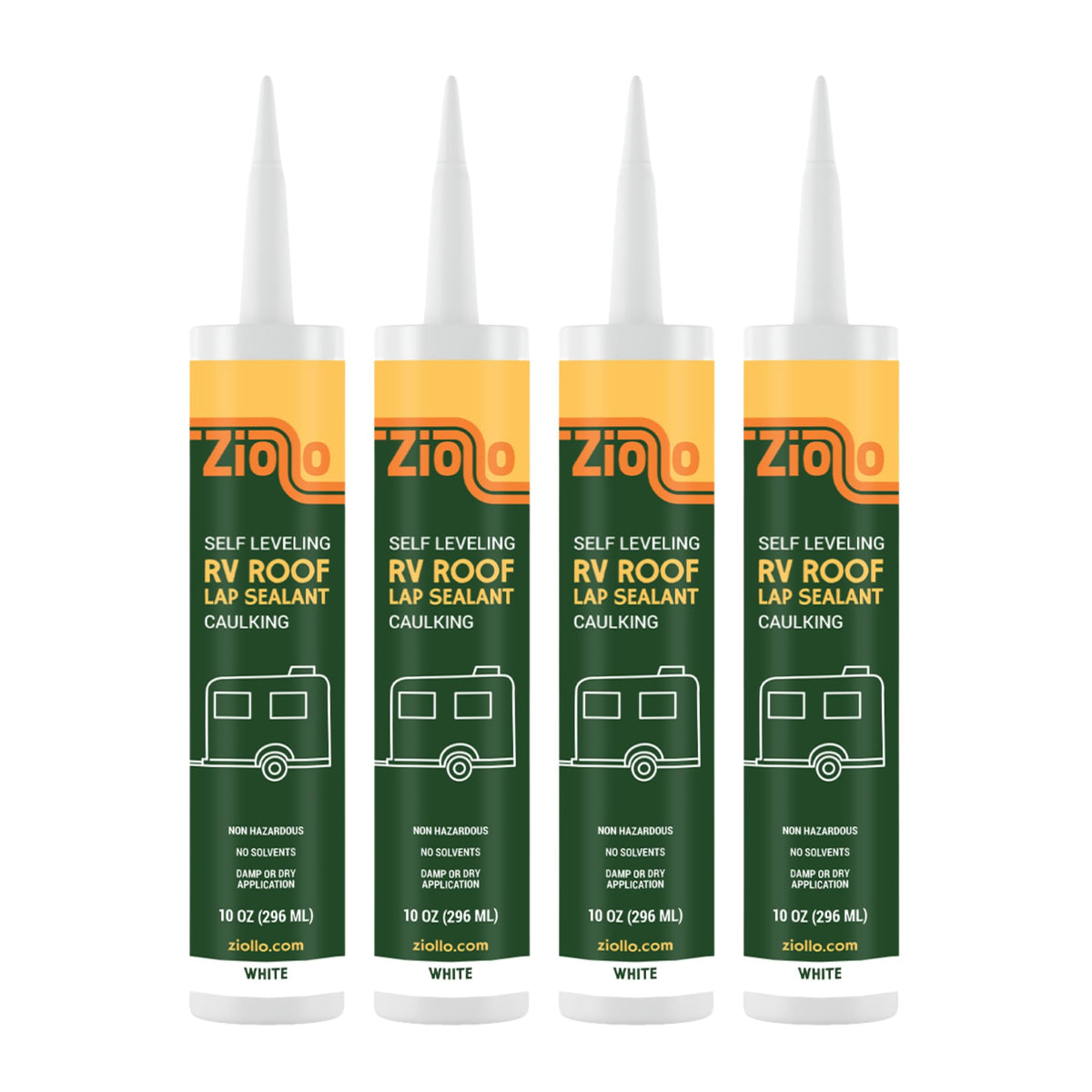 Ziollo RV Roof Lap Sealant 10oz tube sealing a seam for waterproof protection