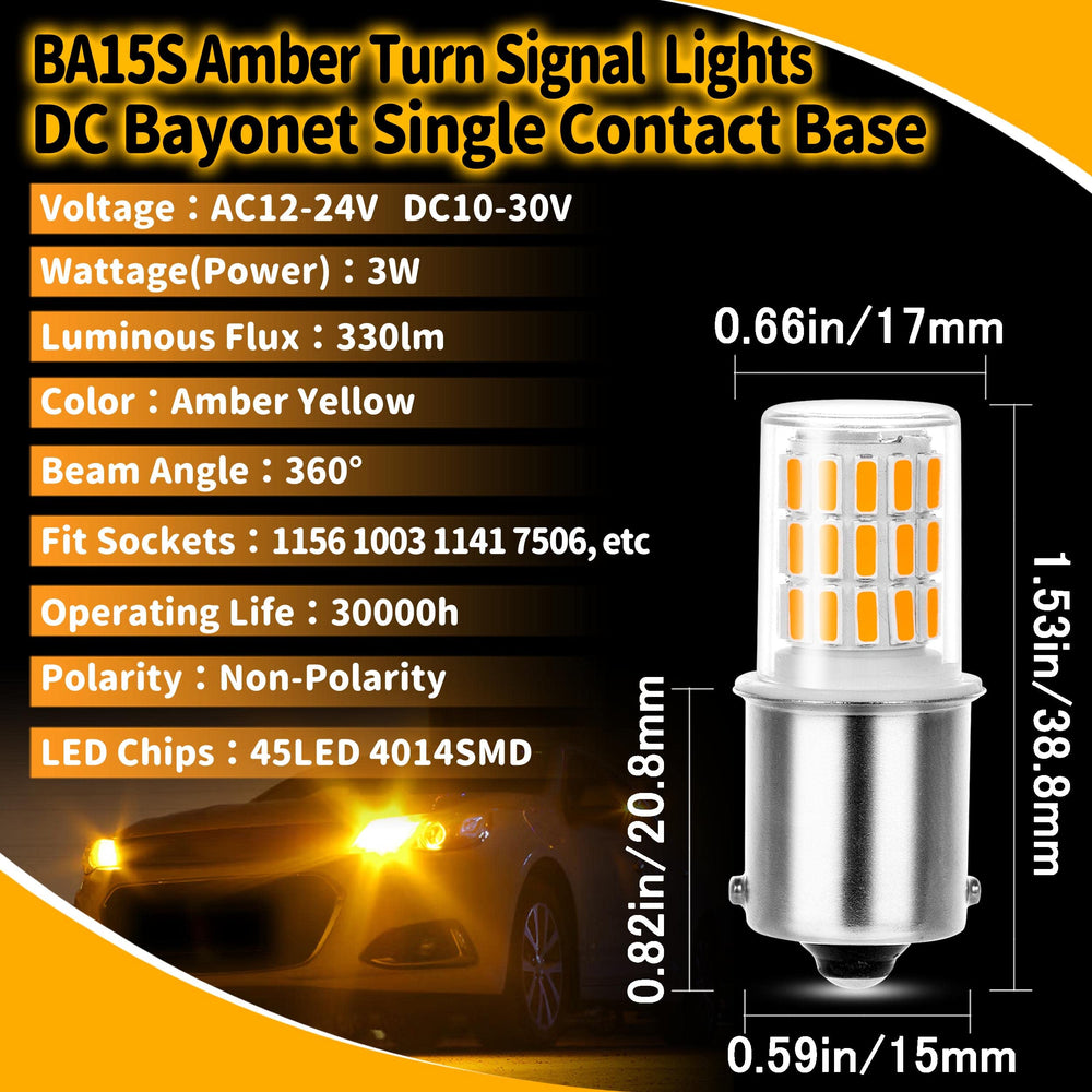 Ziomitus amber-yellow LED bulb showing a 360-degree beam pattern