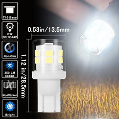 Ziomitus T10 LED bulb compact size suits tight dome light fixtures.
