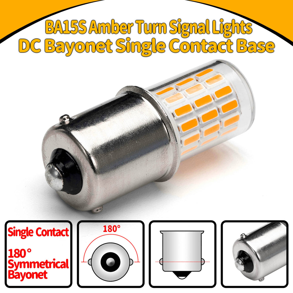 Ziomitus Ba15s turn-signal LED bulb for bright signaling