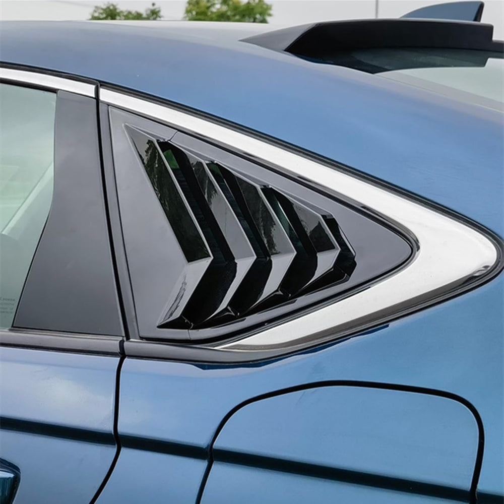 ZiWen Honda Accord gloss-black quarter window scoops add sporty styling and presence.