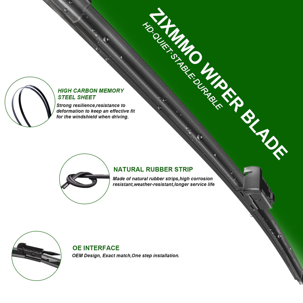 ZIXMMO Ford Escape 28-inch passenger-side wiper blade for balanced wipe