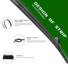 ZIXMMO Subaru Impreza 16-inch blade in frame for clear windshield
