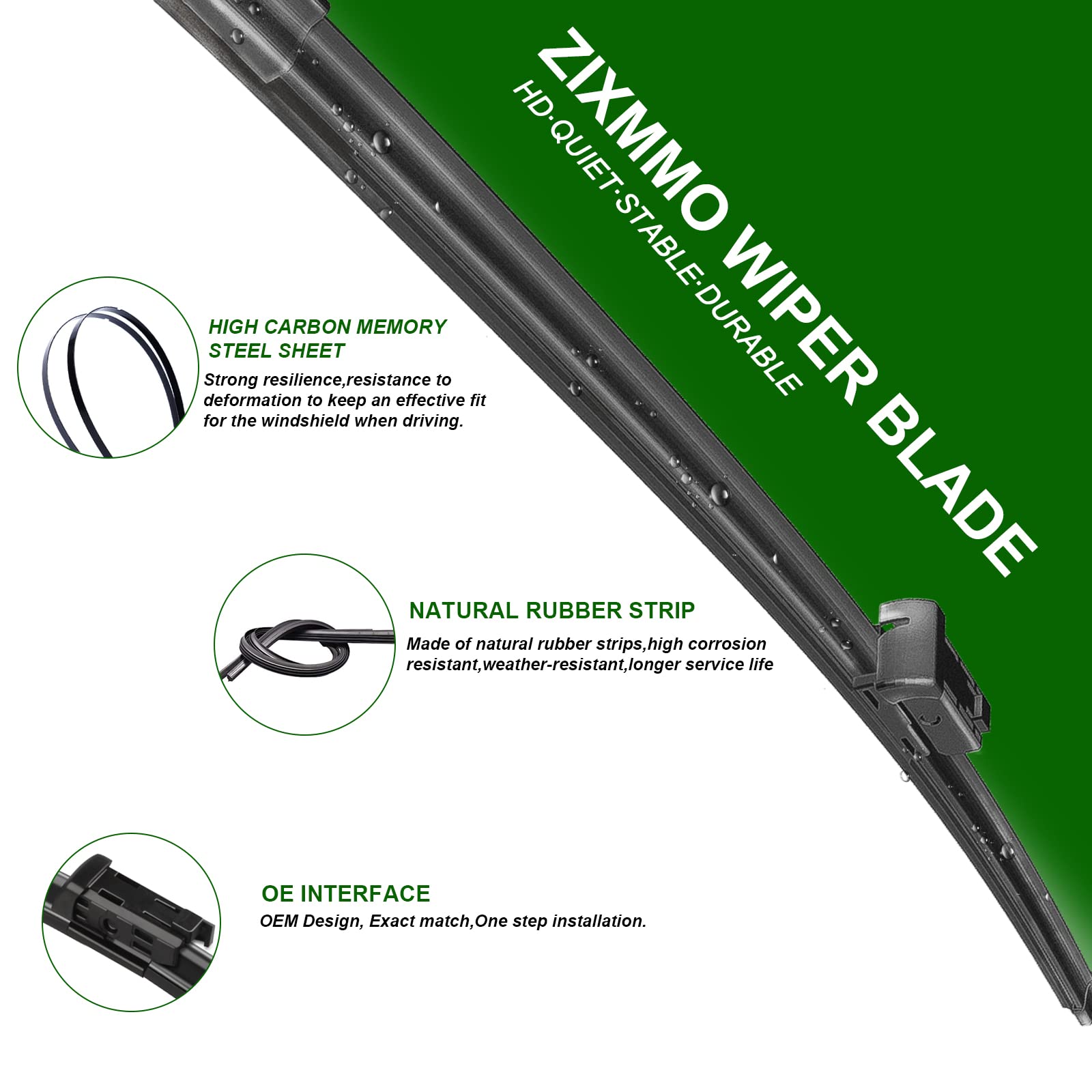 ZIXMMO top-lock wiper arm fitment for secure, easy installation