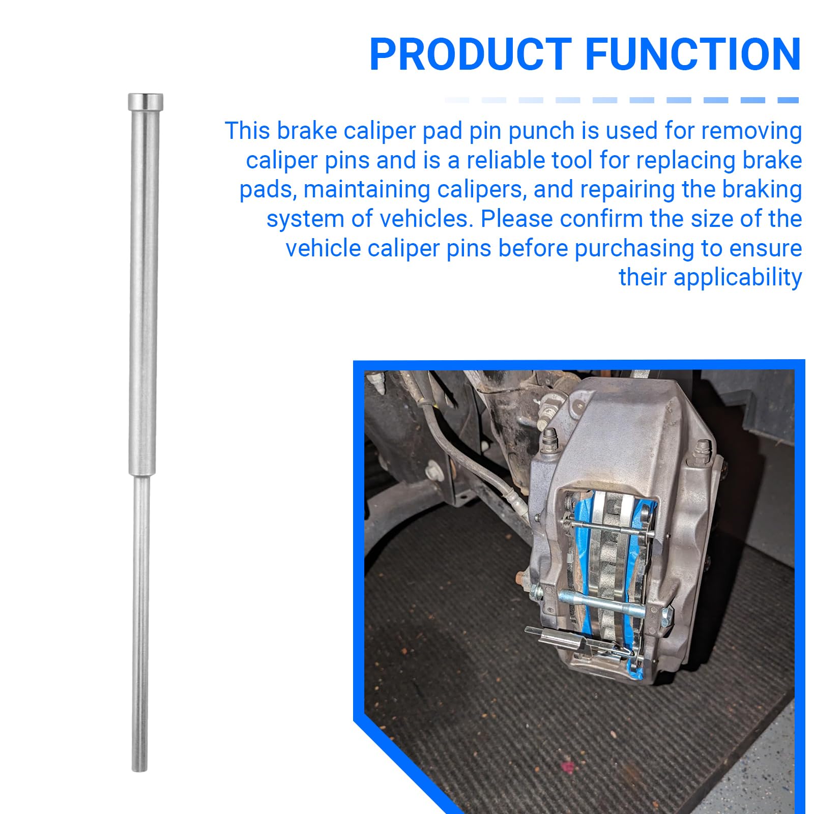 Ziyuan extended-handle pin punch enables safer leverage when working near obstacles.