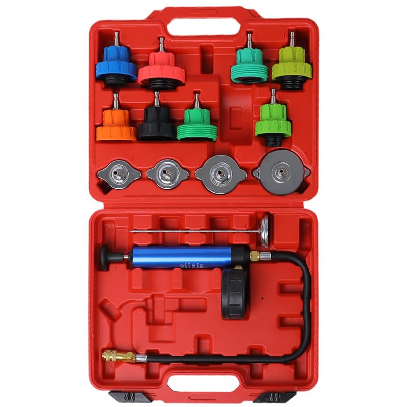 ZJERYL GULL 14pcs radiator pressure tester pump for quick leak checks.