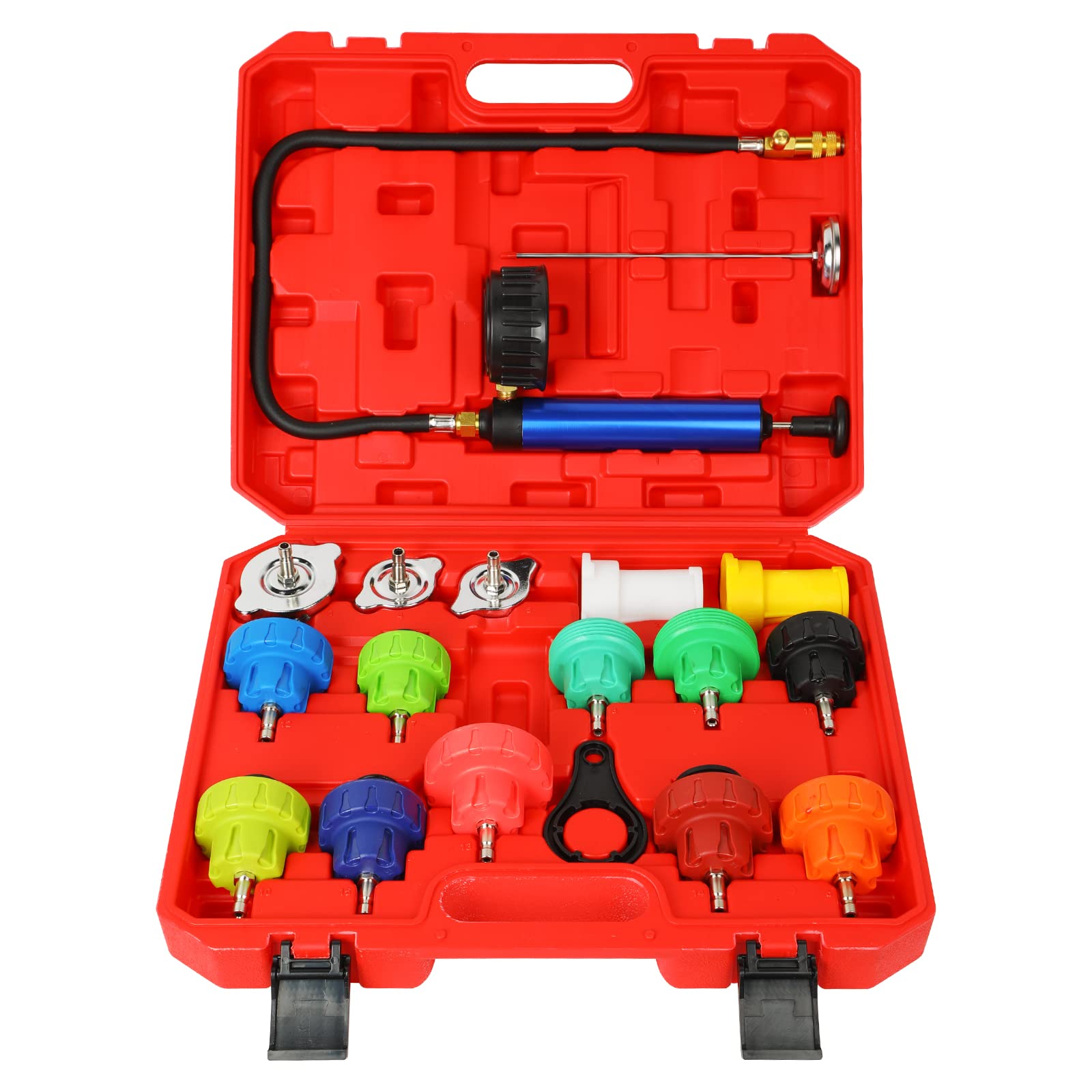 ZJERYL GULL 18pcs cooling system tester kit in box for easy storage and quick testing