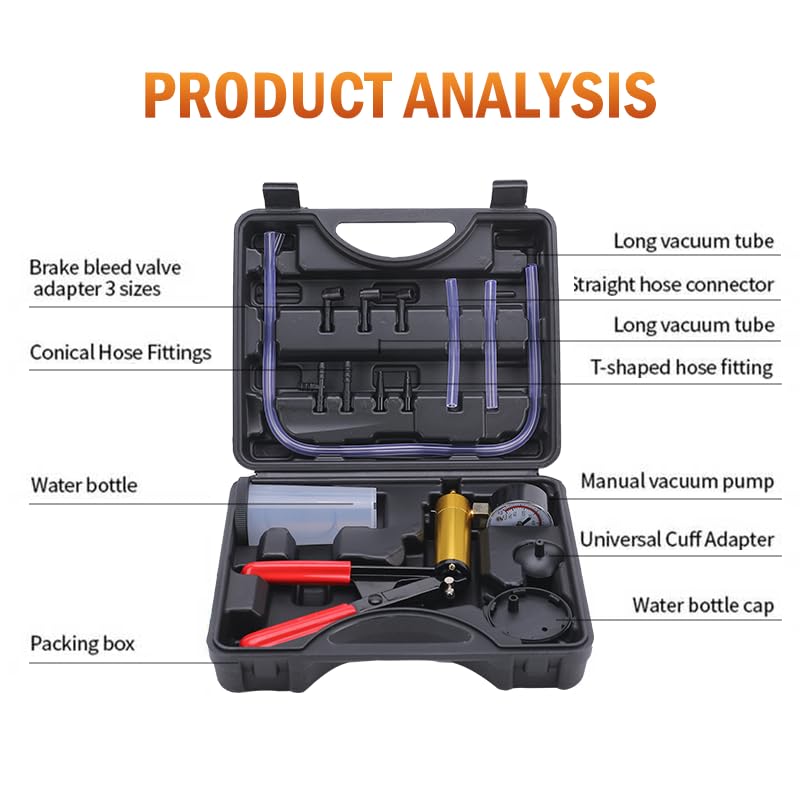ZJERYL GULL hand pump with hoses enables DIY brake bleeding.
