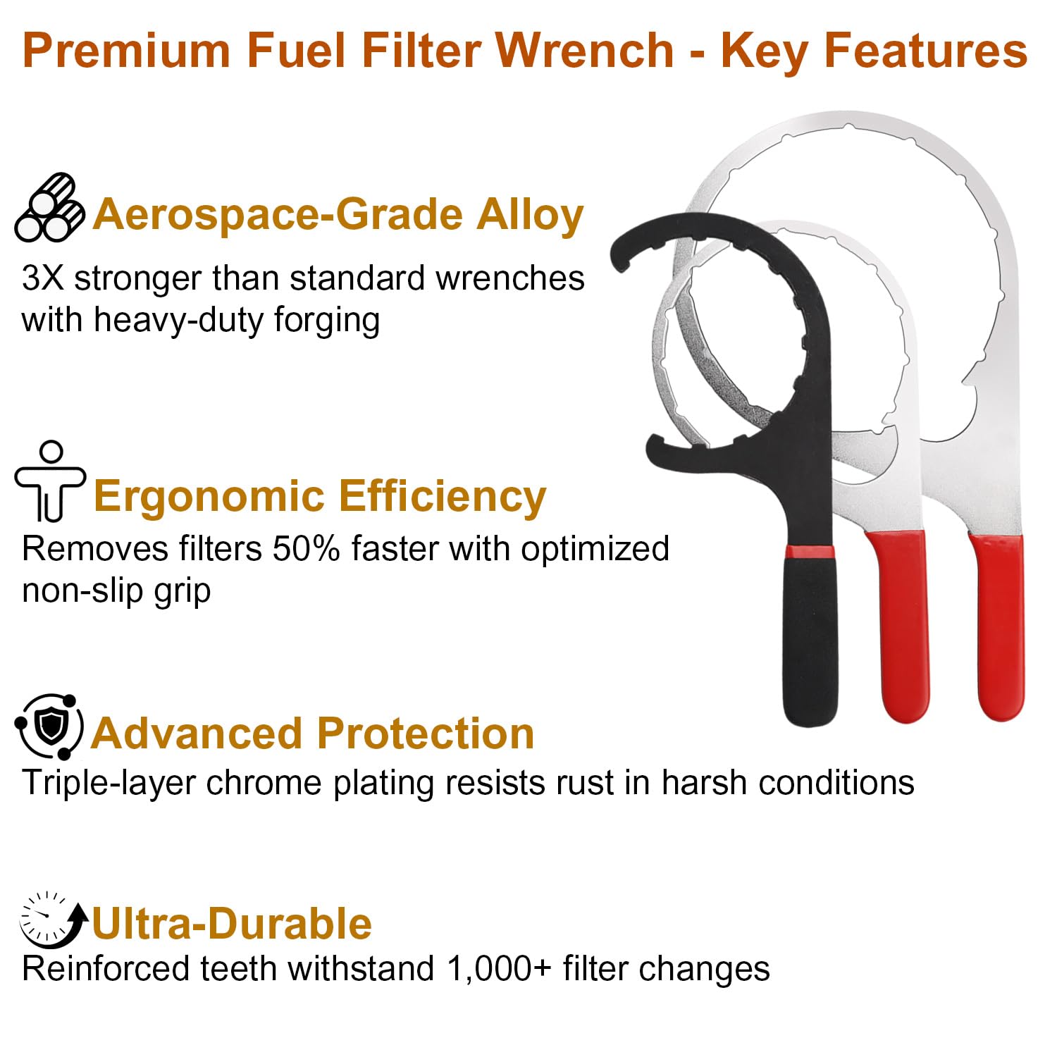 Laser-cut carbon steel wrenches from ZJIKCH for durability under torque