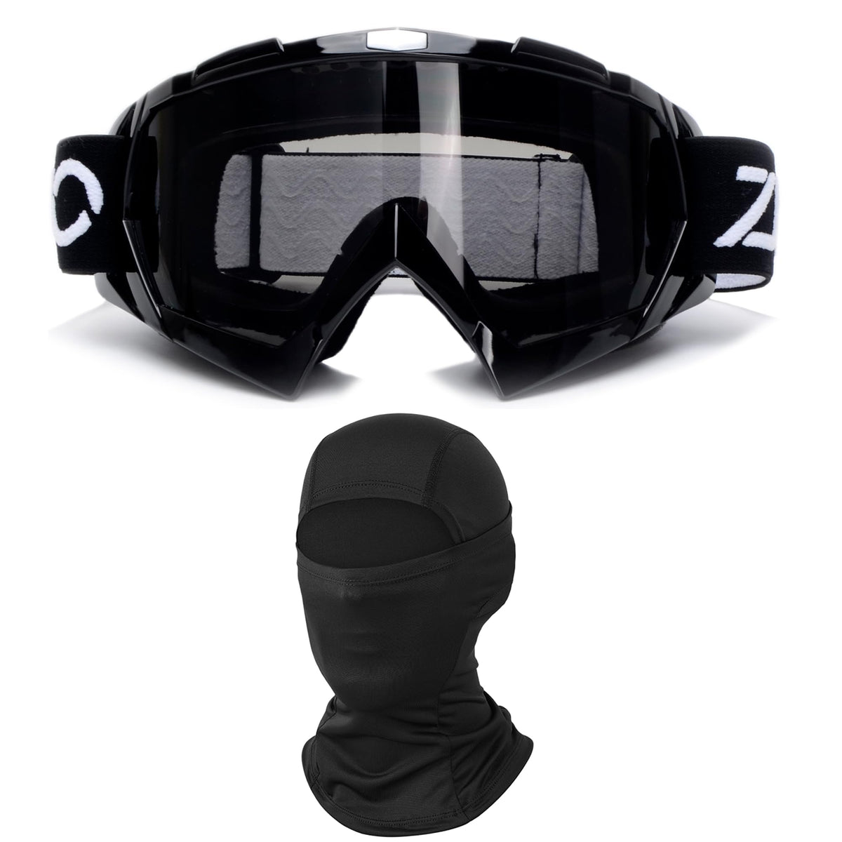 ZJNUO ATV goggles with balaclava set offering wind protection and comfort.