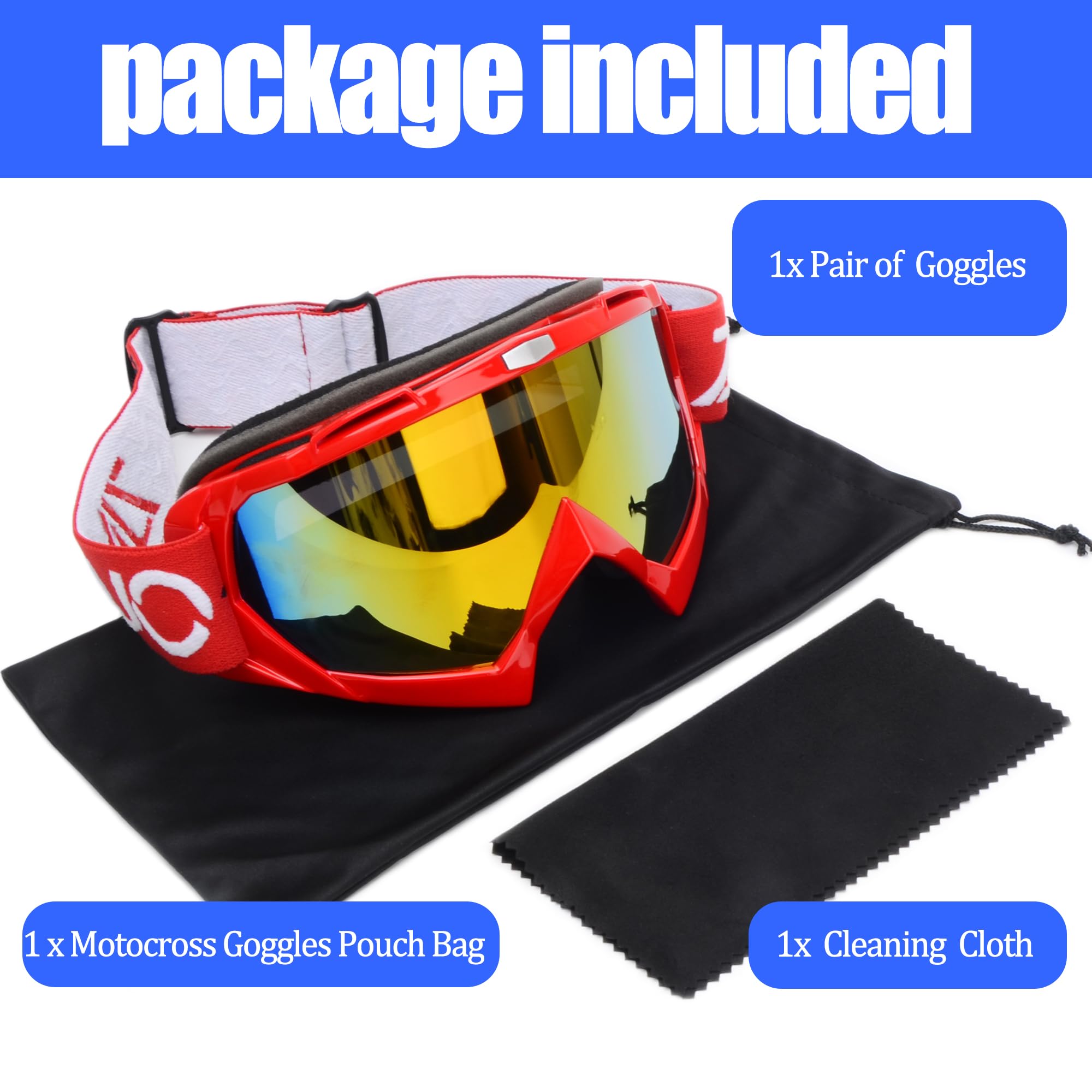 ZJNUO ATV Goggles provide ventilation to reduce wind buildup and fog