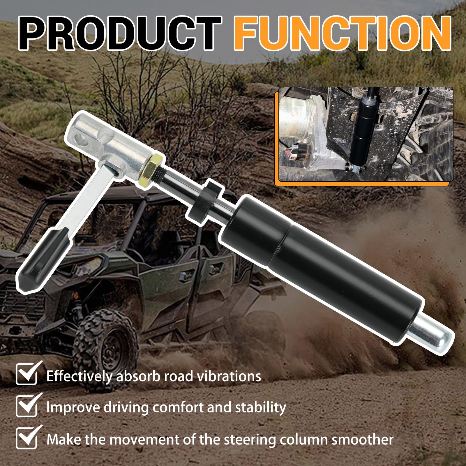 ZJTBLL steering column shock used on rough terrain improves vehicle control