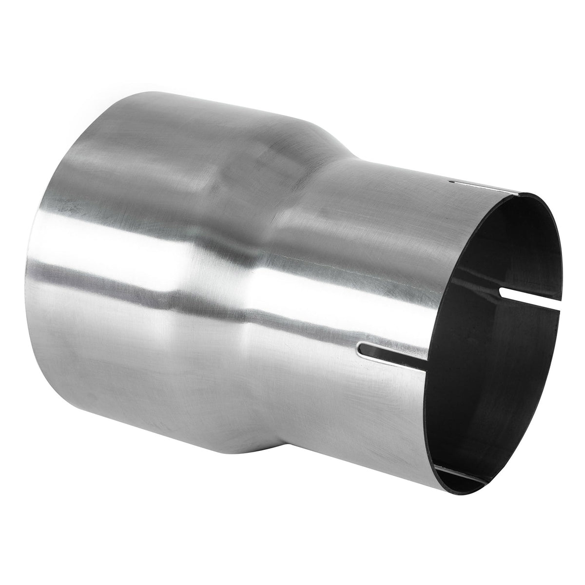 ZJXDZY 4-inch exhaust adapter close-up of polished finish for rust resistance.