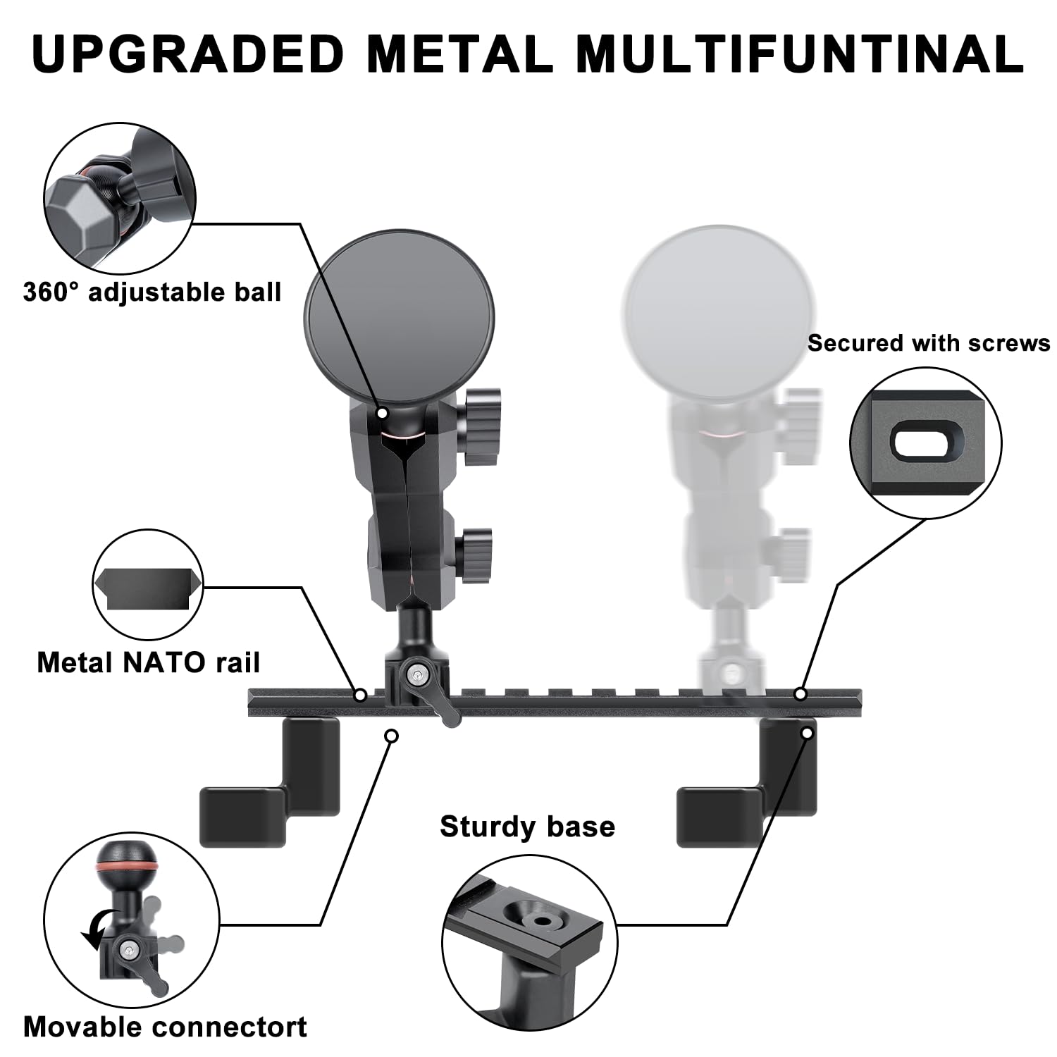 ZKJAYOE adjustable-nato-rail-clamp offers flexible viewing angles
