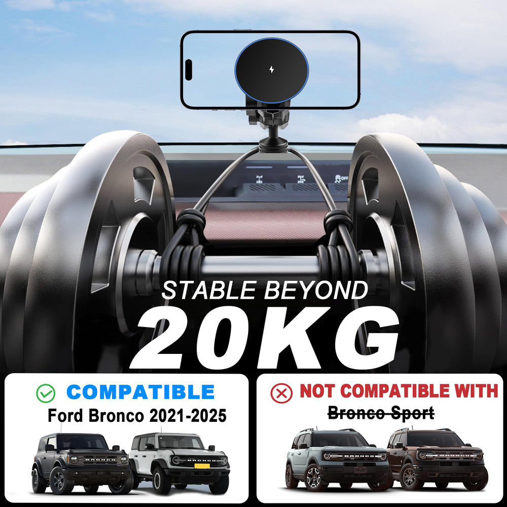 ZKJAYOE Bronco mount compatible with slim cases and most phones.