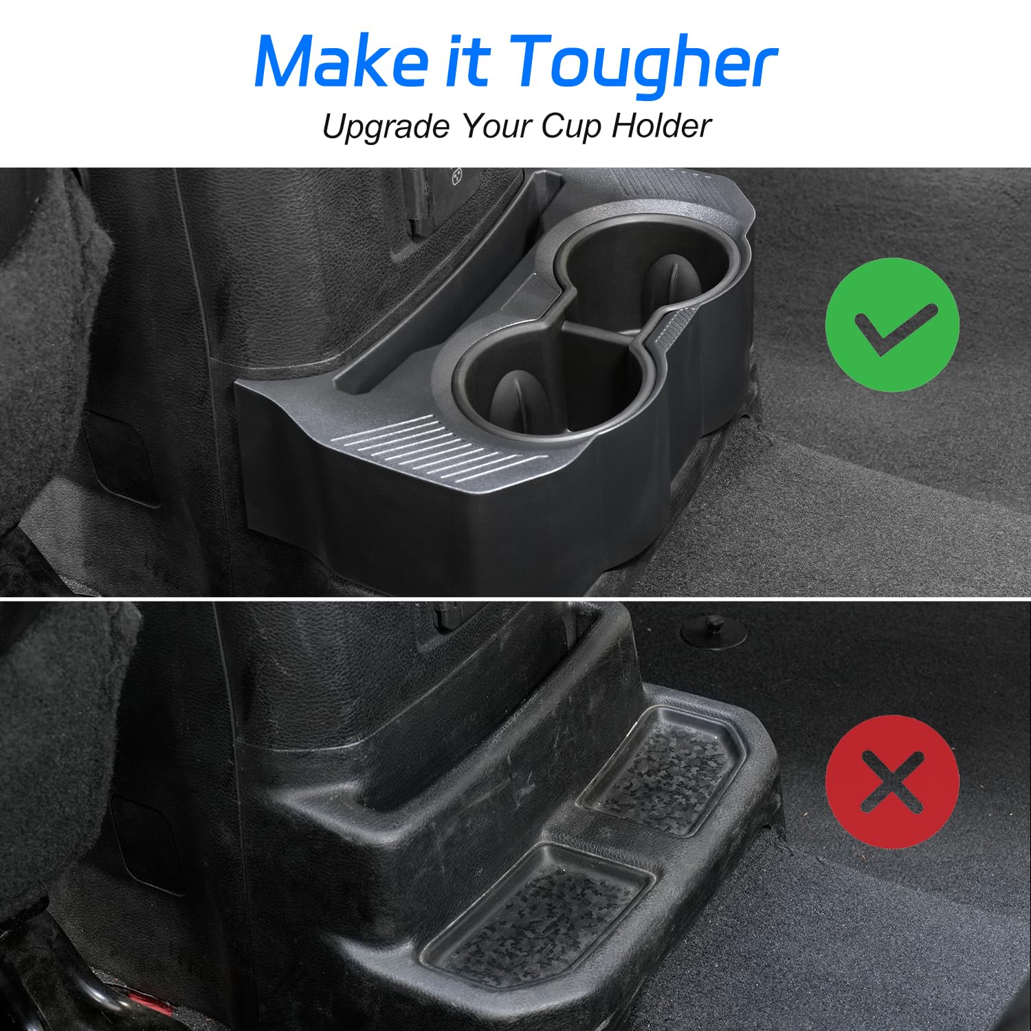 ZKJAYOE OEM-style fit blends with Jeep interior for a seamless upgrade.