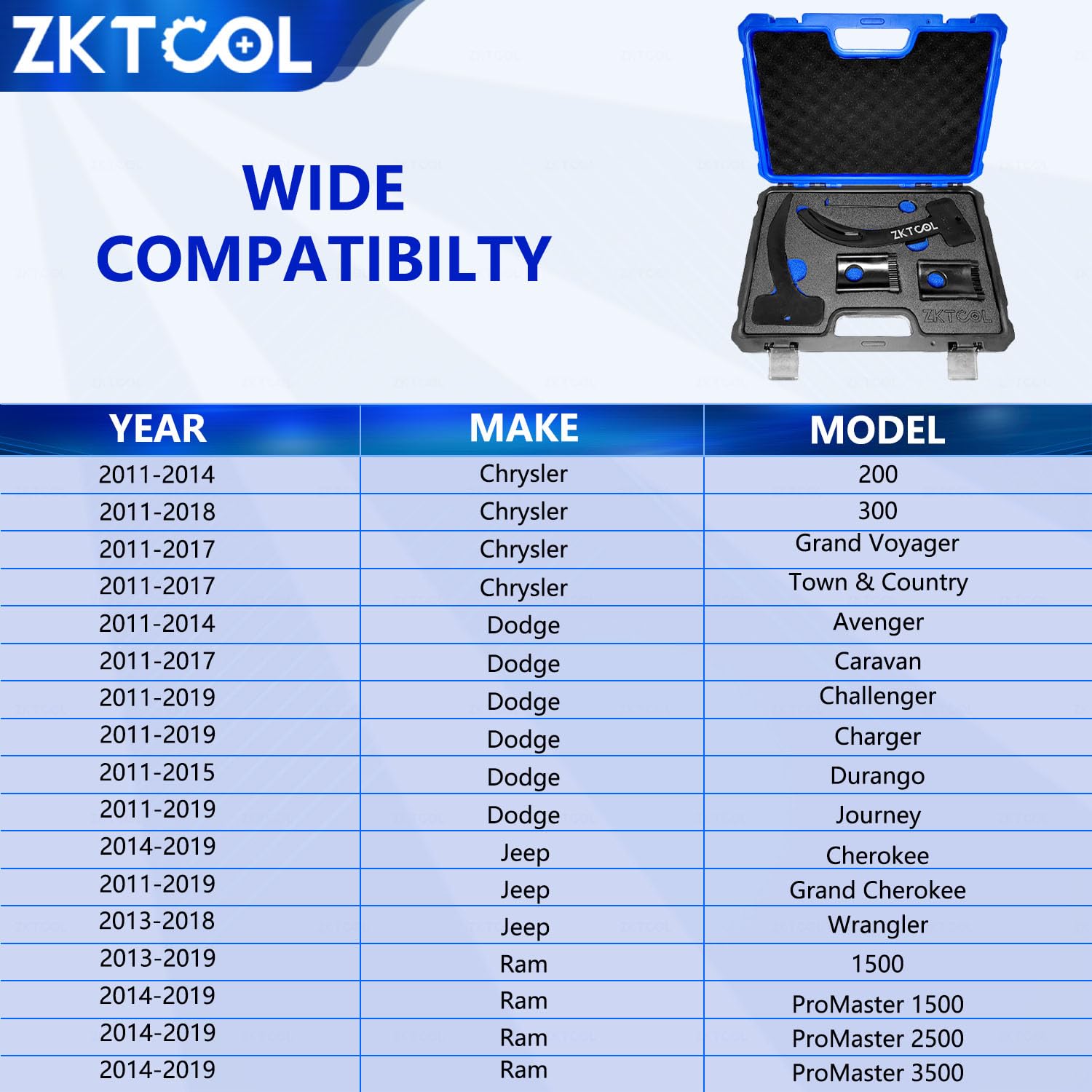 ZKTOOL 10200A wedge tool to loosen timing chain tension during camshaft work.