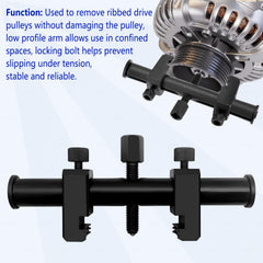 ZKTOOL low-profile arms reach tight spaces during pulley removal.