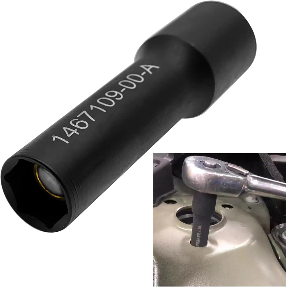 ZKTOOL strut socket in use on a Tesla front strut locknut