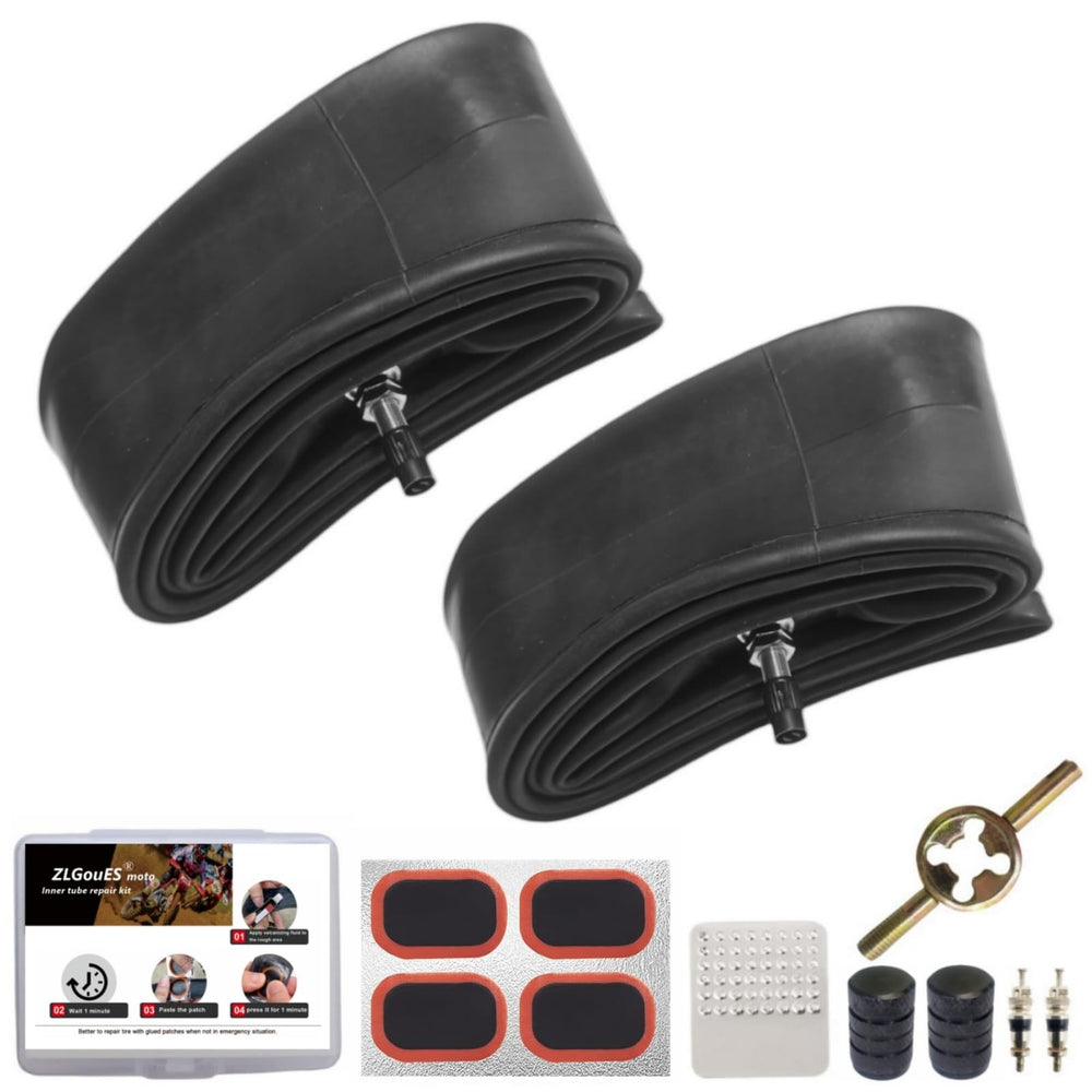 ZLGouES heavy-duty 19-inch inner tube with a 2.1mm wall for rugged dirt bikes.