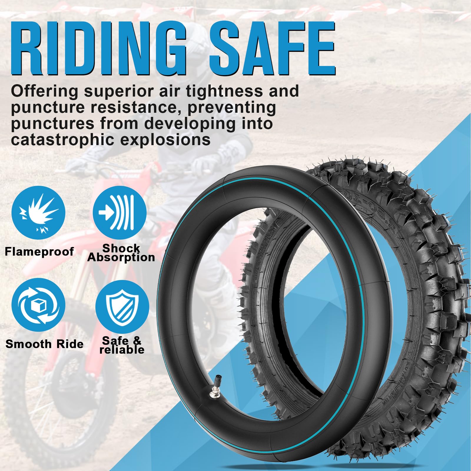 ZMCYNG tire mounted on rim demonstrates quick installation for trail-ready setup.