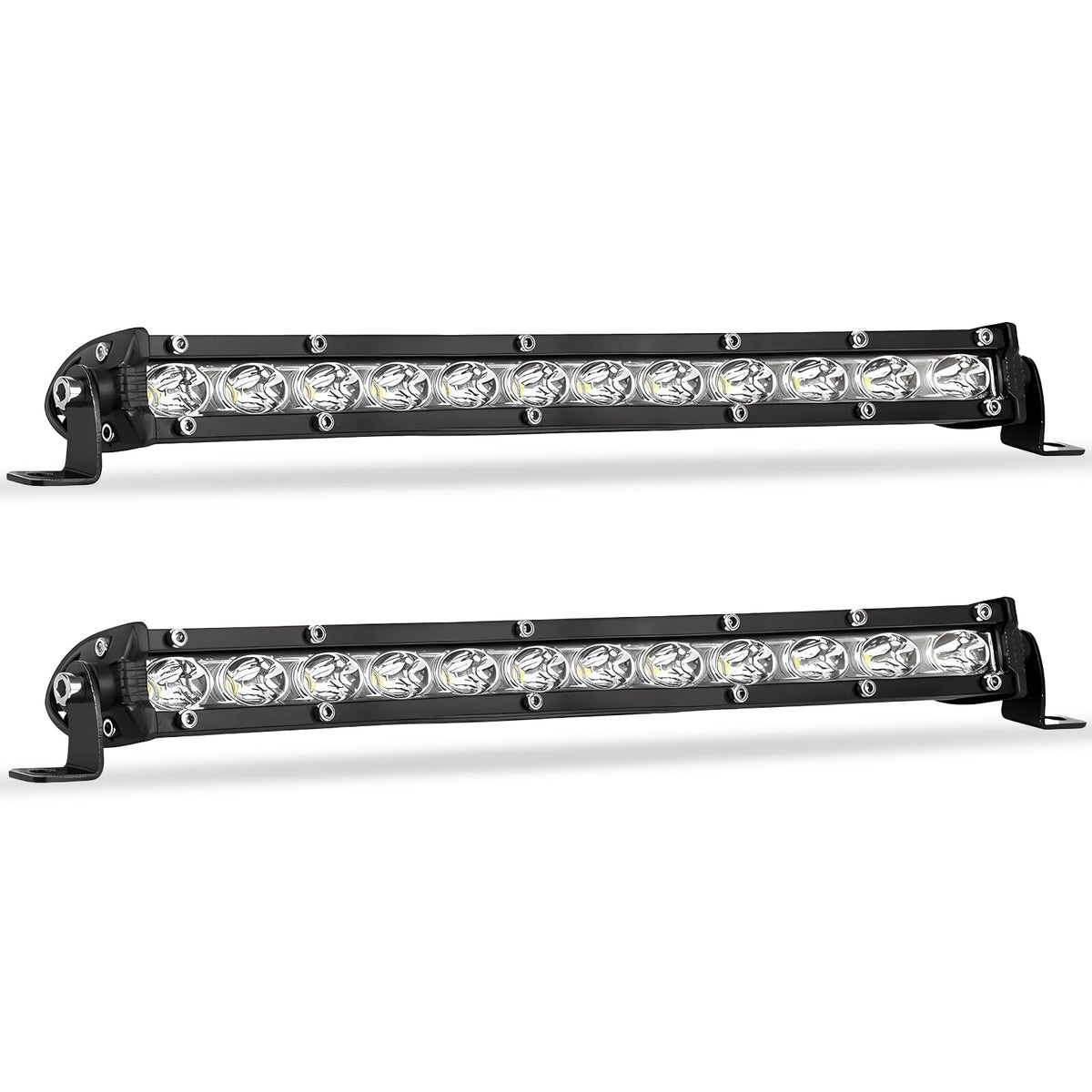 Zmoon 12in LED light bar front view for enhanced night illumination