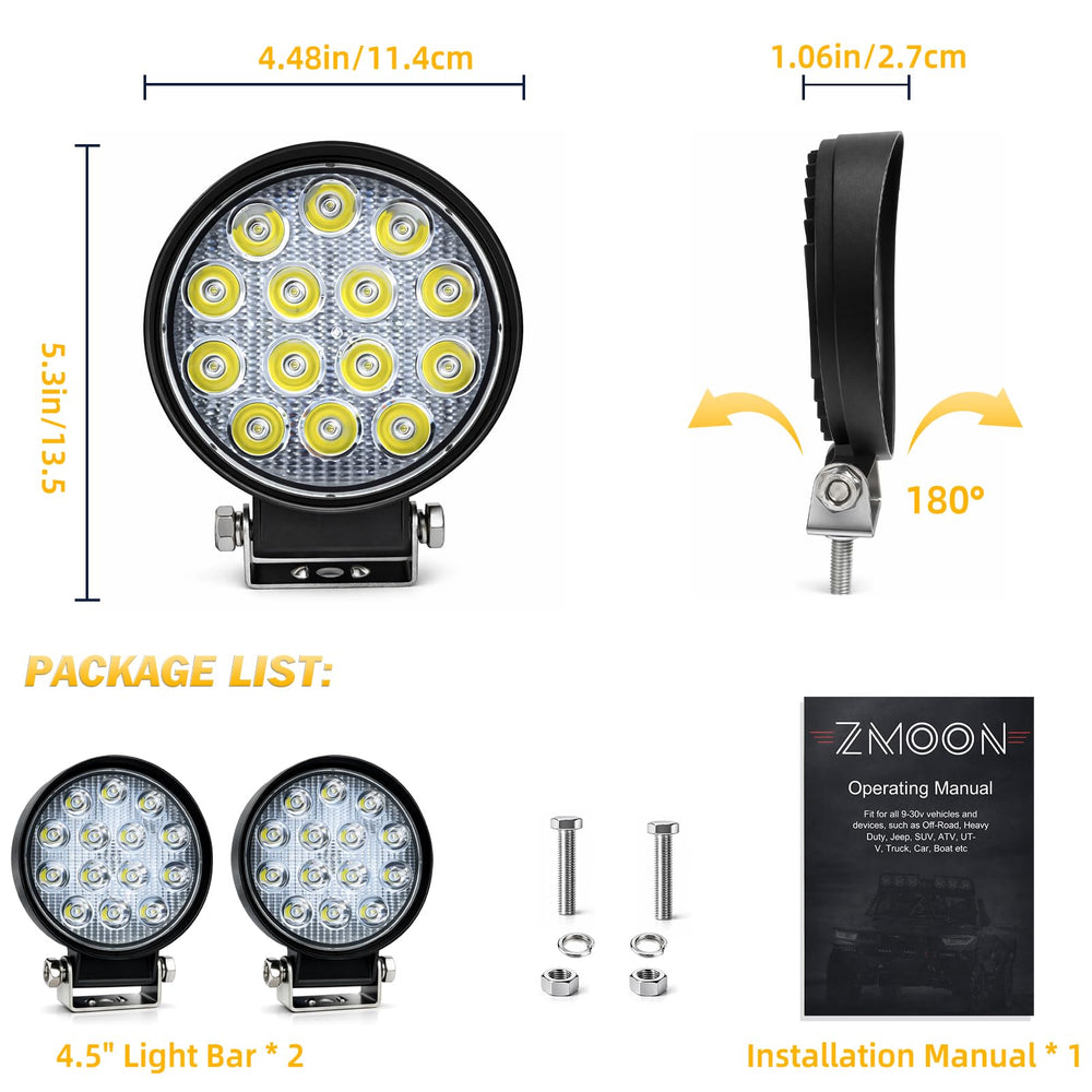 Zmoon 6000K daylight beam close-up highlighting vivid night clarity.