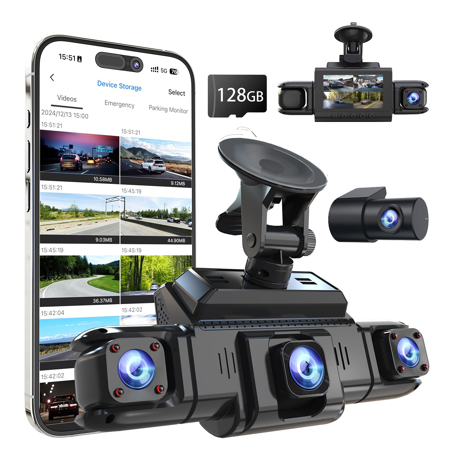 ZMOPO front camera mounted on windshield for clear road view benefit