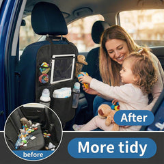 Zntezed waterproof kick mats protect seats from spills and mud.