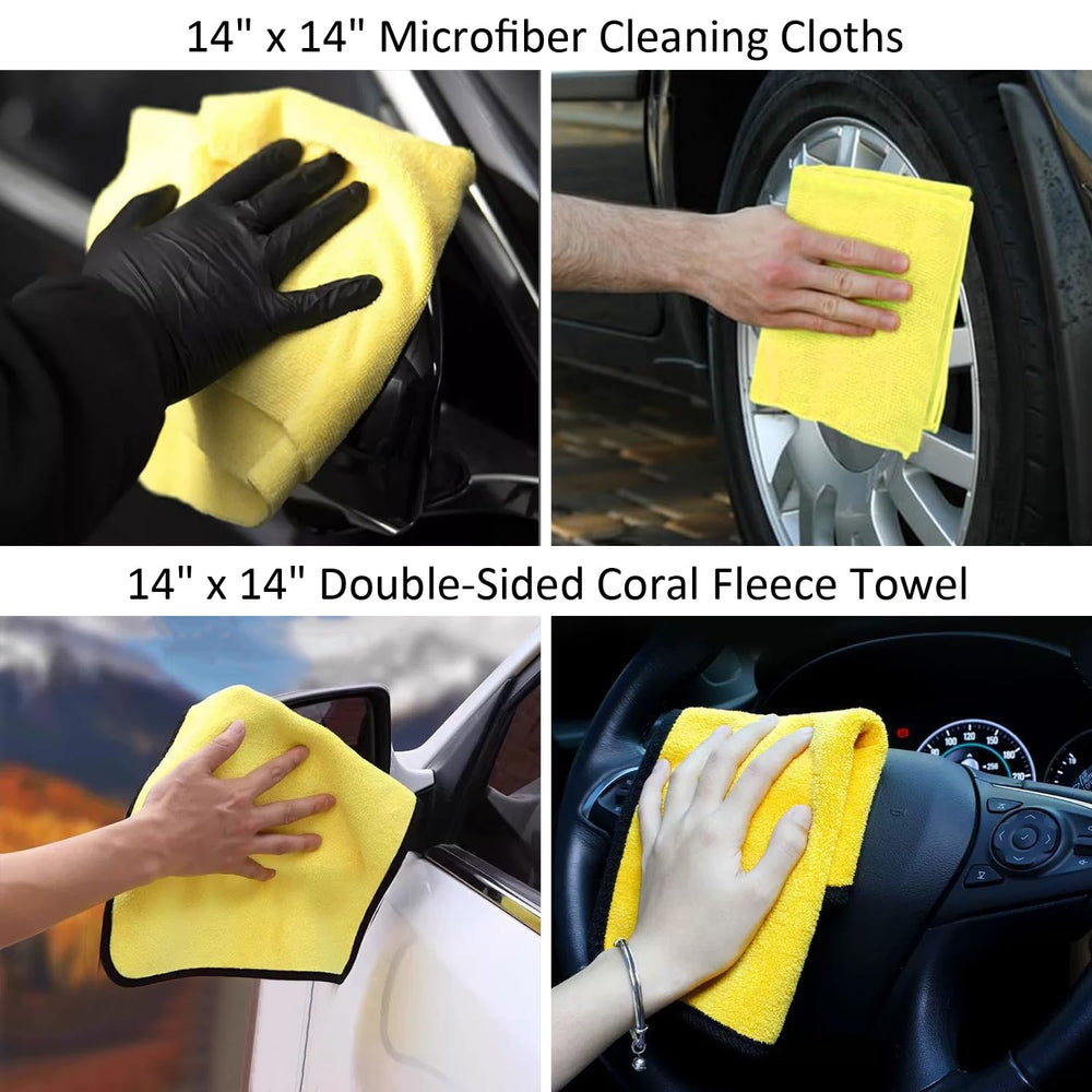 ZODISTORE coral fleece towel dries panels without scratching surfaces