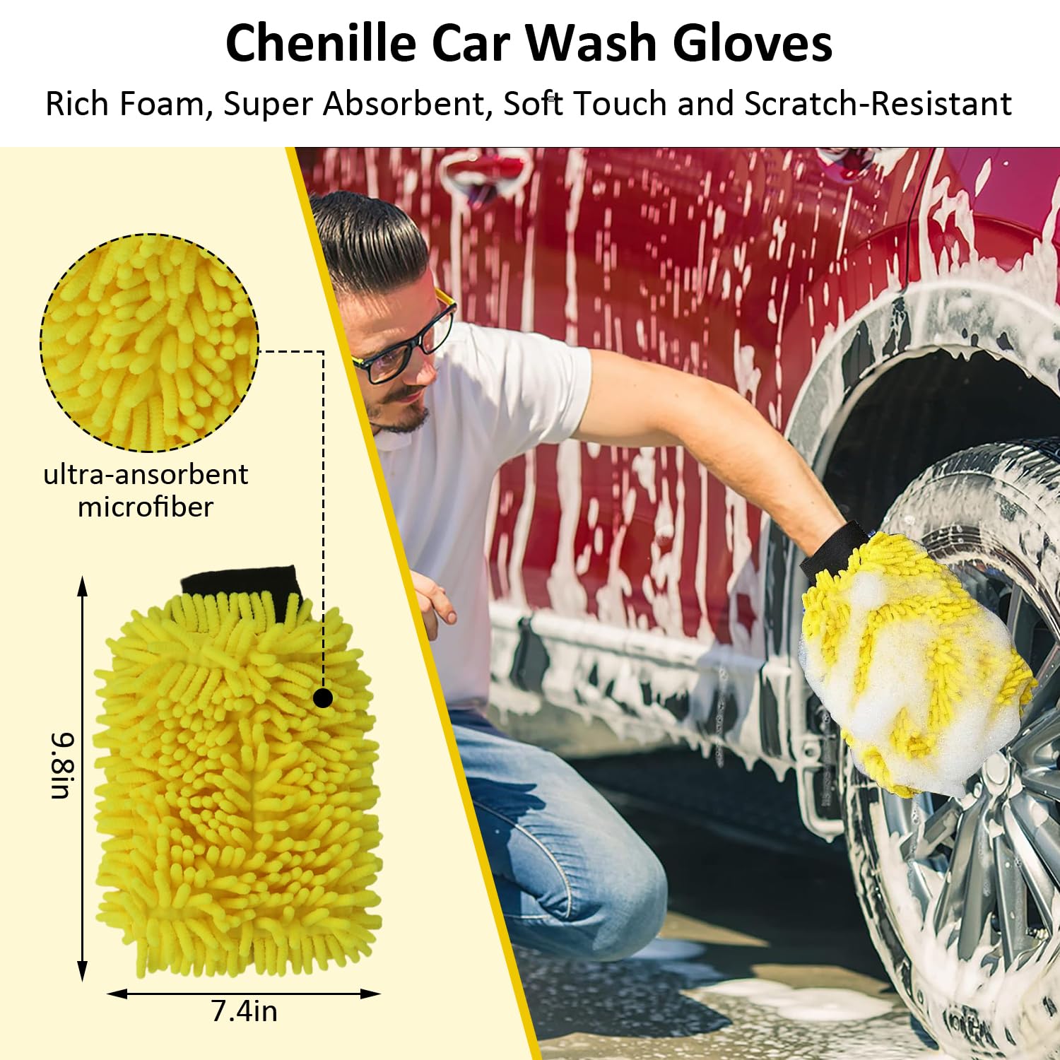 ZODISTORE wheel brush cleans rims and tires with gentle bristles